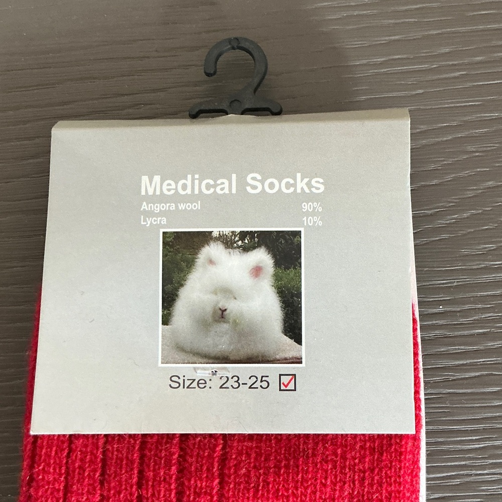 Red Medical Socks - Picture 2 of 4